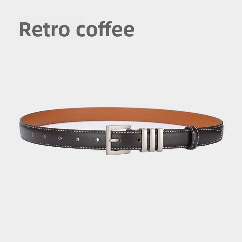 

First-layer cowhide belt, women s xiaoxi decorative belt with jeans belt, waist-cinching genuine leather fashion belt 105cm