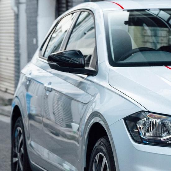 Carbon Fiber OX Horn Door Side Mirror Cover For Volkswagen VW POLO 2019-2023 BL