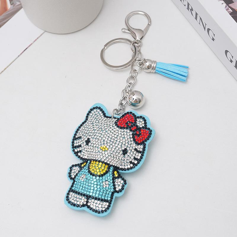 Rhinestone Keychain Kawaii Cartoon Pendant Cute Backpack Charm Birthday Gift Anime Decor