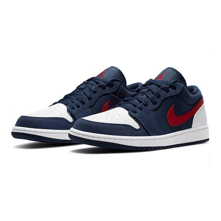 Air Jordan 1 Low GS USA Kids Sneakers Blue Midnight-Navy White CV9844-400