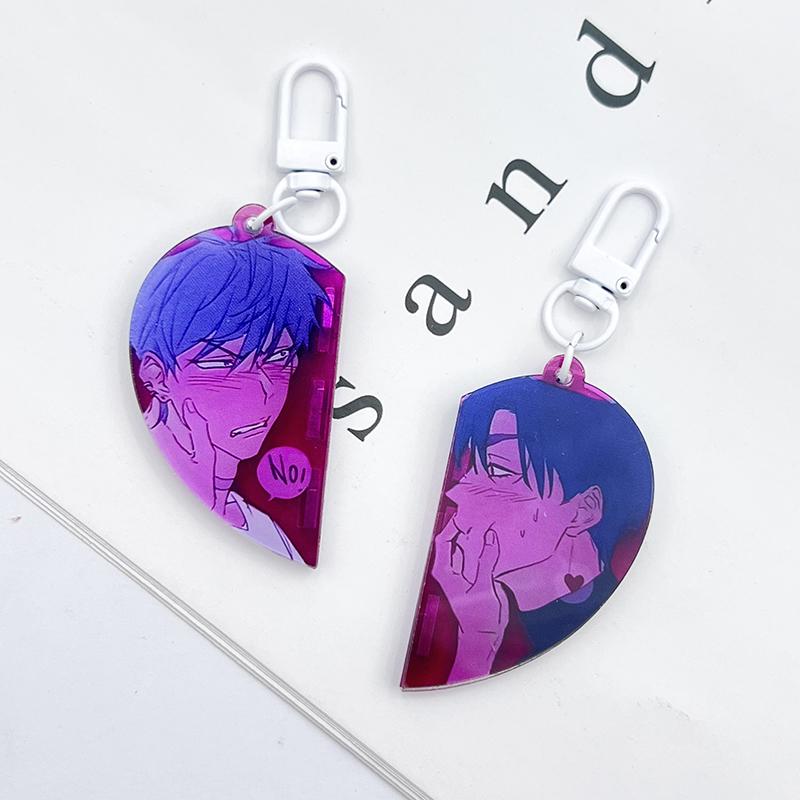 Anime ALIEN STAGE IVAN TILL Cosplay Keychain Unisex Acrylic Couple Pendant Key Chain 2Pcs/set Magnet Keyring Bag Accessories
