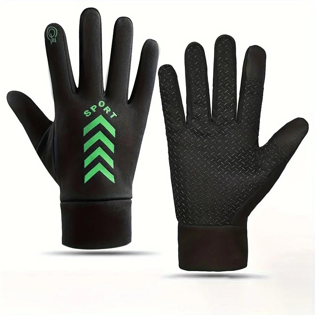 1 Pair of Waterproof and Cold Resistant Gloves with Anti Slip Touch Screen Function, Very Suitable for Outdoor Activities