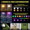 Telescopic Camping Lights 10050mAh Rechargeable 6000LM Flashlights Magnetic Base Dimmable Multi-Mode RGB Hiking Emergency