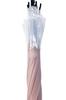 Large 65cm vinyl clear jump windproof and with fiberglass stylish muted pink umbrella, umbrella, break-resistant, ribs, two-tone color.