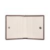 Matt Mini Cowhide Combination Keyring Wallet Etoupe + Cream