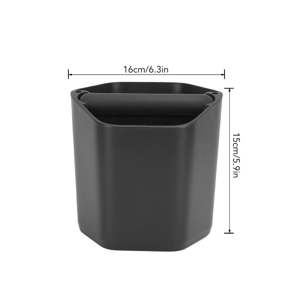Large Capacity Coffee Knock Box Removable Knock Bar Heat Resistance Espresso Knock Box White Nonslip Base Grounds Knock Box
