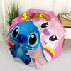 Parasol automatycznie otwierany i zamykany Stitch, Lilo - 8 żeberek, przenośny, składany, z plastikową rączką, odpowiedni na czas wolny i Halloween