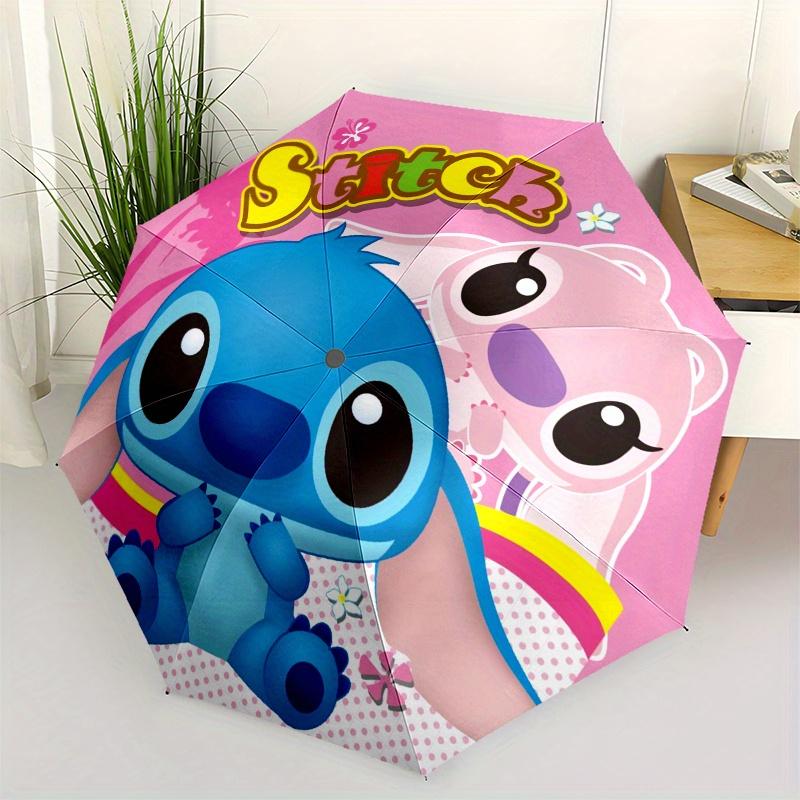 

Stitch, Lilo Automatic Opening and Closing Umbrella - 8 Ribs Portable Folding Umbrella with Plastic Handle, Suitable for Leisure and Hallowe