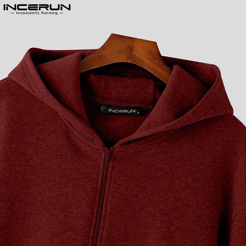 INCERUN S-XXXXXL Bărbați Mânecă Lungă Patchwork Pulovere cu Glugă Hanorace