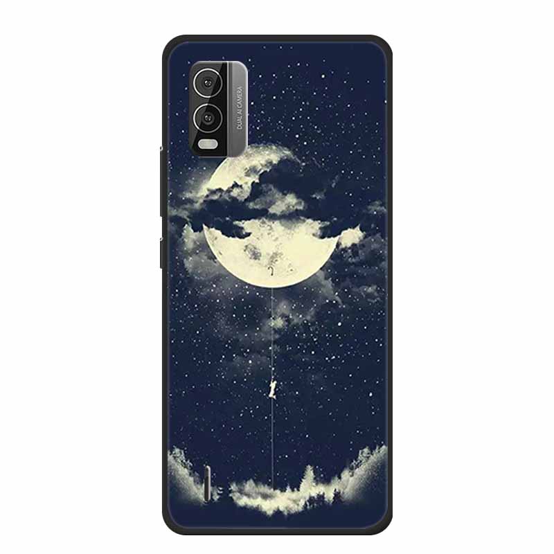 For Nokia C110 C210 C300 Case Soft black Silicone Bumper TPU Phone Wolf Cat Flower CaseS For C110 210 300 Shock proof Bumper TPU
