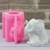 Mother and Child Elephant Molds Silicone Mould Ornament Molds Candle Molds Soap Molds Casting Molds for Home Decoration