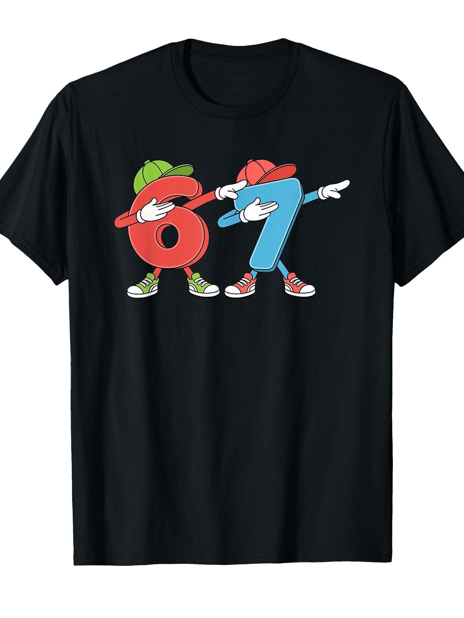 

67 Dabbing Meme Funny Six Seven Teens Adults T-Shirt XXXXL
