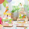 Cartoon Mini Easter Tree Ornament Colorful Blessing Wooden Rabbit Figurines Handmade Easter Desktop Decoration Dining Room