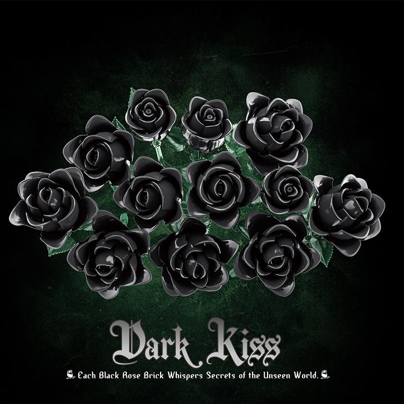 12 stuks Zwarte Roos Bouwstenen Plant Boeket Gesimuleerde Rozen Bloemen Gotische Decoratie Kinderen DIY Speelgoed Volwassen Romantische Cadeaus