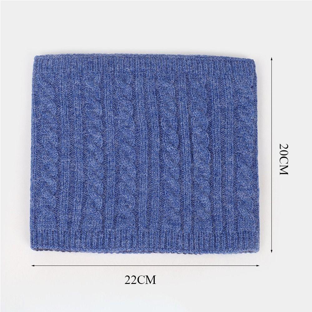 Thick Knitted Neck Gaiter Keep Warm Half Face Mask Fashion Cold-proof Collar  Winter