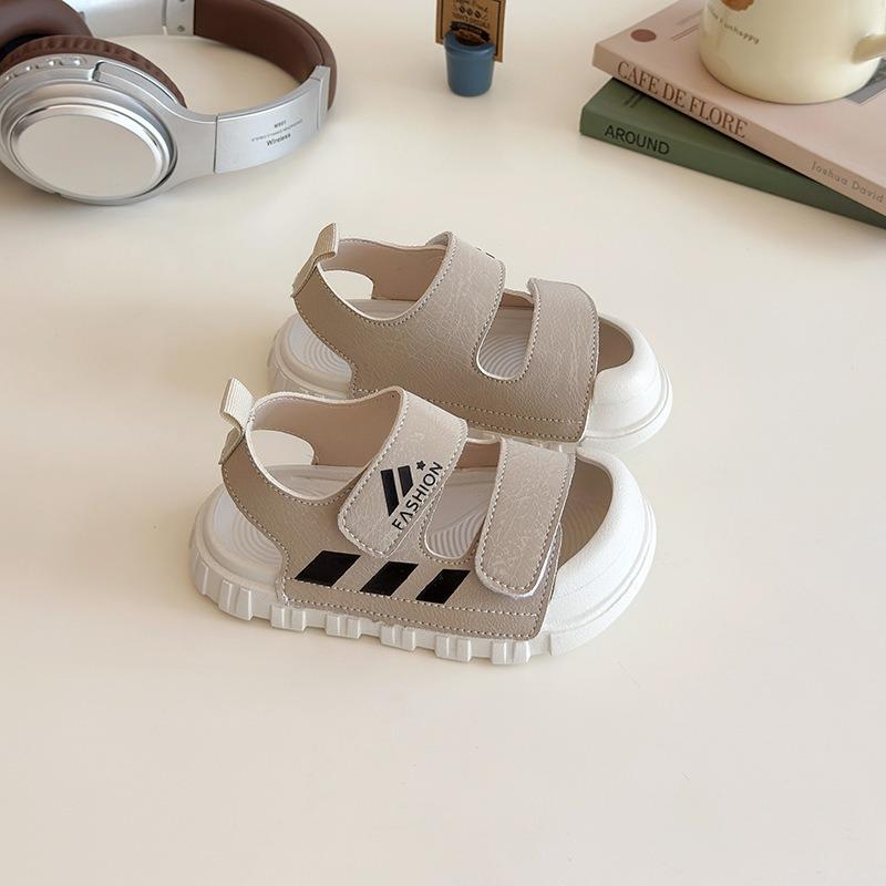 New summer girls open-toe casual sandals with hook & loop, big kids beach shoes 21