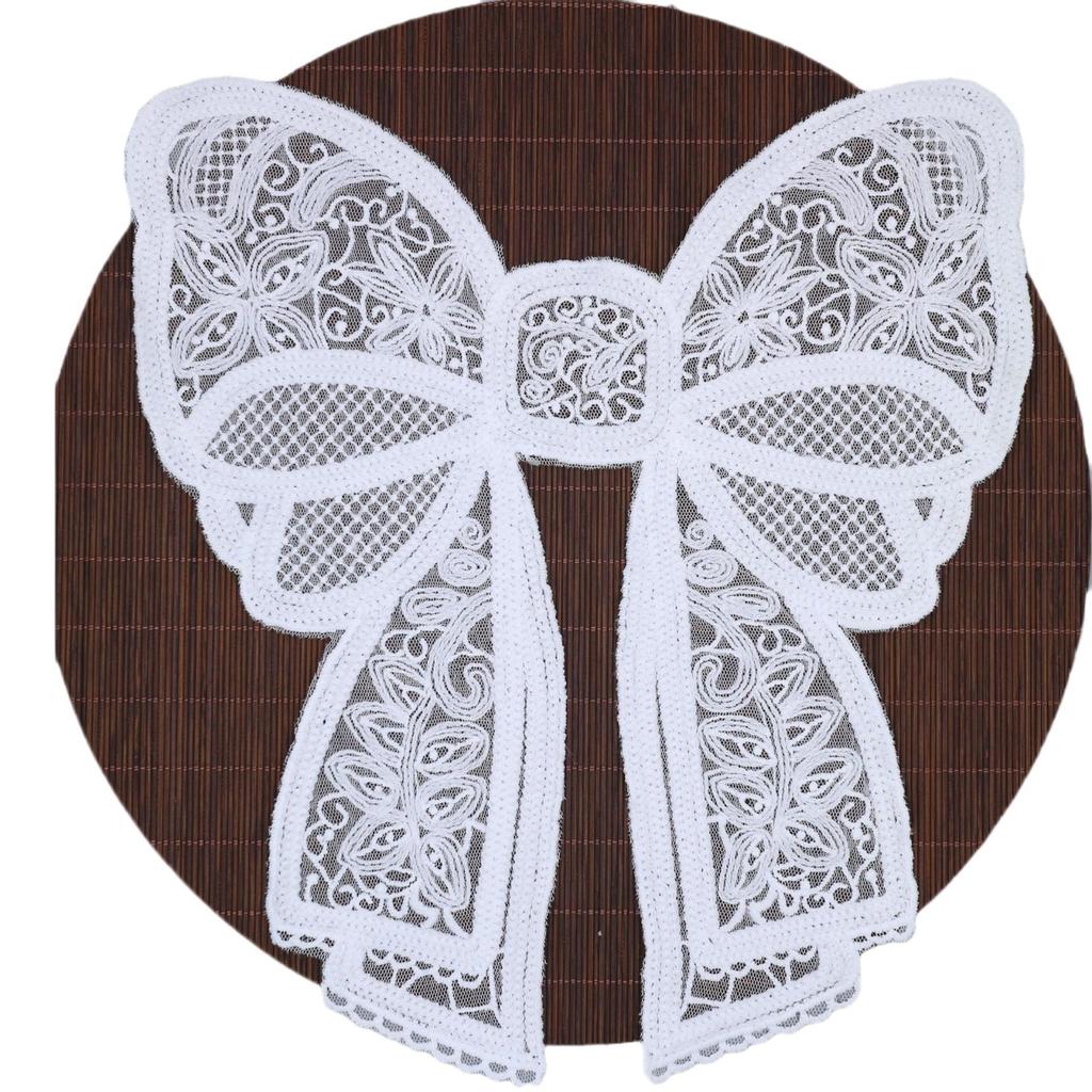 Milk Silk Embroidered Collar Flower, Pocket Decoration Sticker, Clothes Patch Sticker, Flower Bow Clothing Accessories