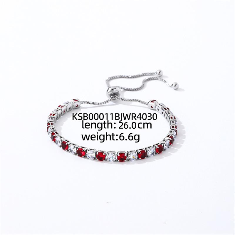 Dames Enkele Rij Diamant Kleurrijke Zircon Polka Dot Kristal Armband