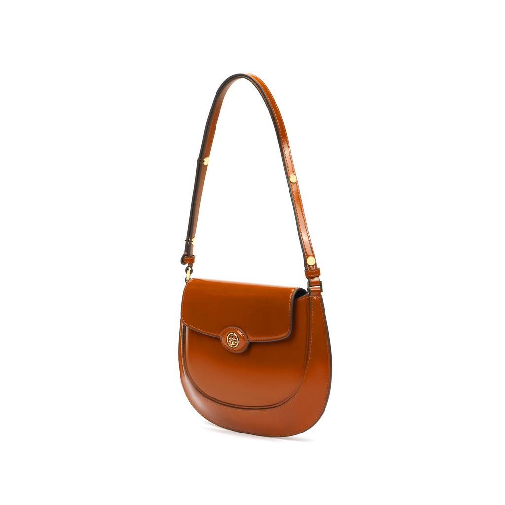 Tory Burch Robinson Adjustable Strap Shoulder Bag Women Shoulder Bag Dark-Brown 163367-223