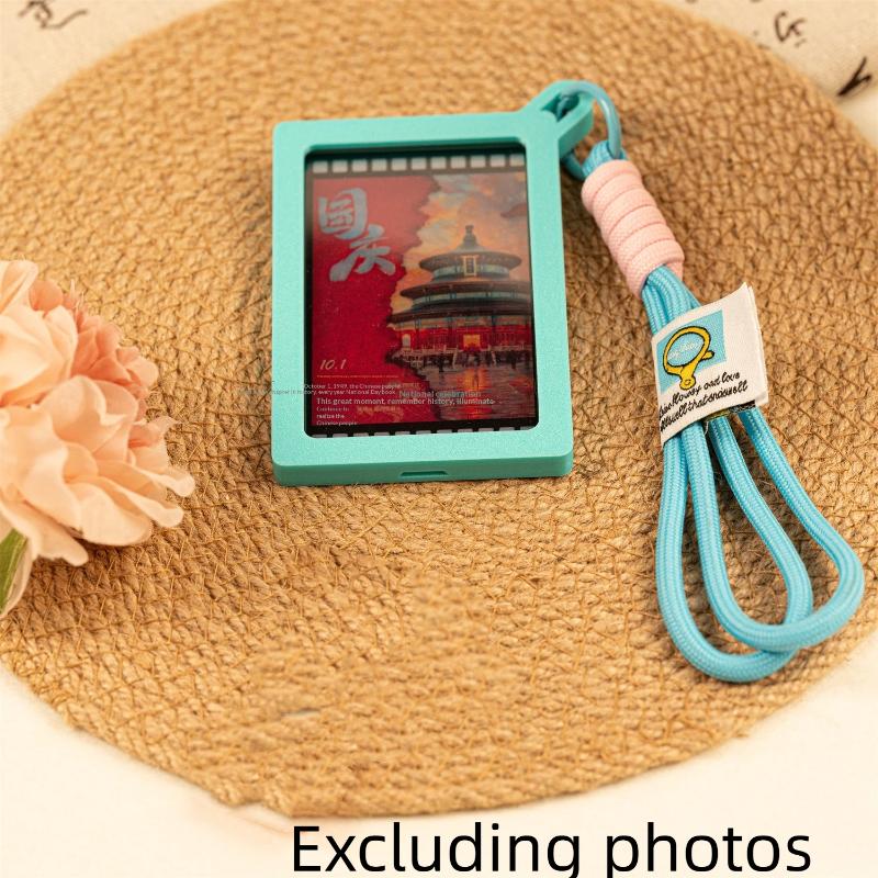 Blank Photo Frame Keychain Candy-Colored Photo Frame Keyring Insert Photo Split Key Pendant Diy Key Holder