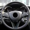 Abs volante do carro botão quadro decoração de fibra de carbono cor para mercedes benz vito w447 v classe v260 gls gle 2014-2018