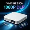 Vivicine S500 tragbarer Android 13 DLP 4K Projektor nativer 1080P Projektor Autofokus in 15000mAh Akku für Kino Outdoor Camping