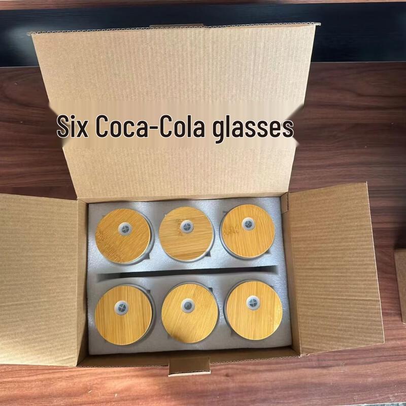 Ruhan High Borosilicate Glass Straw Cup Set of 6