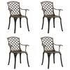 VidaXL 4x Garden Chairs Dining Chairs Patio Chairs Terrace Armchairs Outdoor Chairs Aluminium 315571