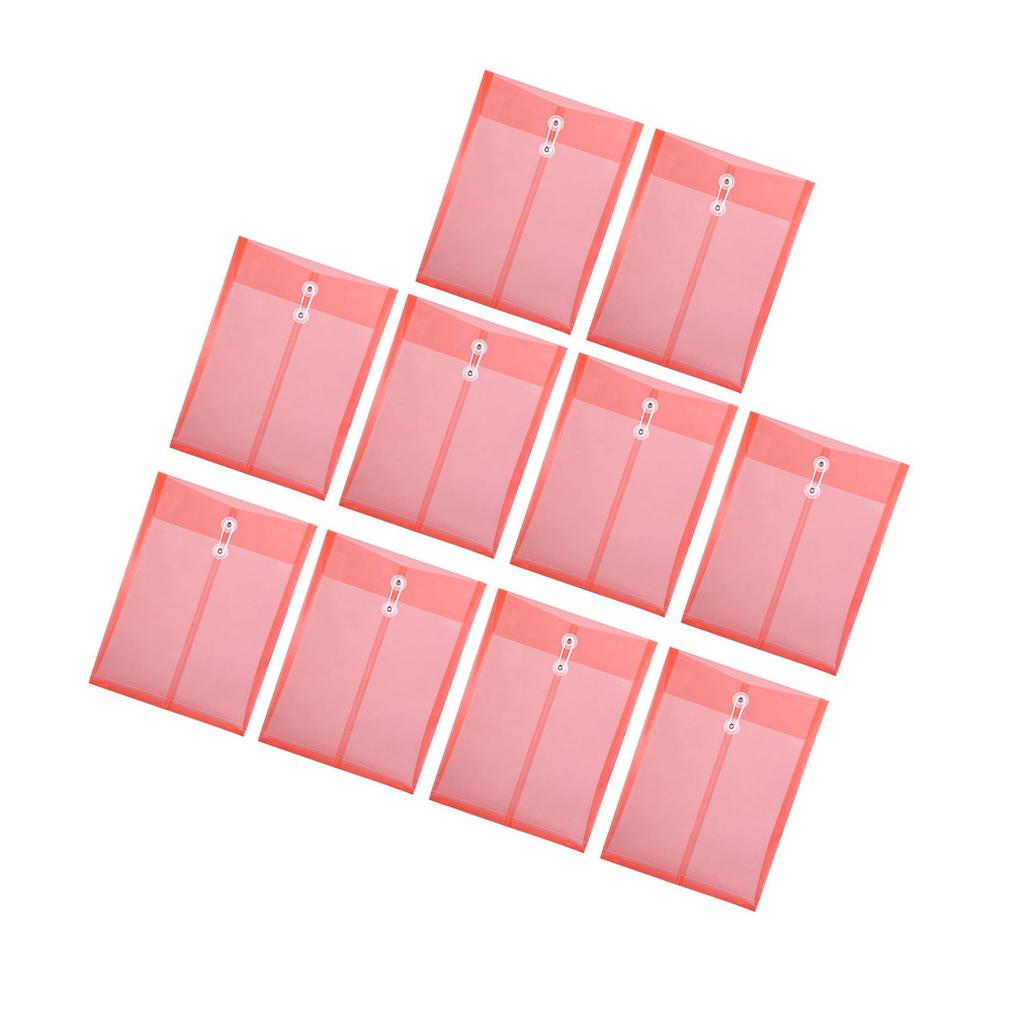 10Pcs Legal Size Envelopes with String Closure Expandable File Pouches Top Load File Folder Document Organizers Bag