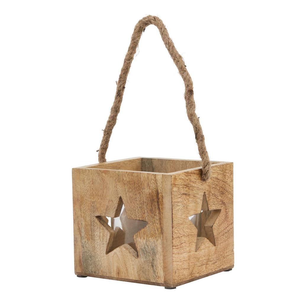 Hill Interiors Wooden Star Tealight Holder