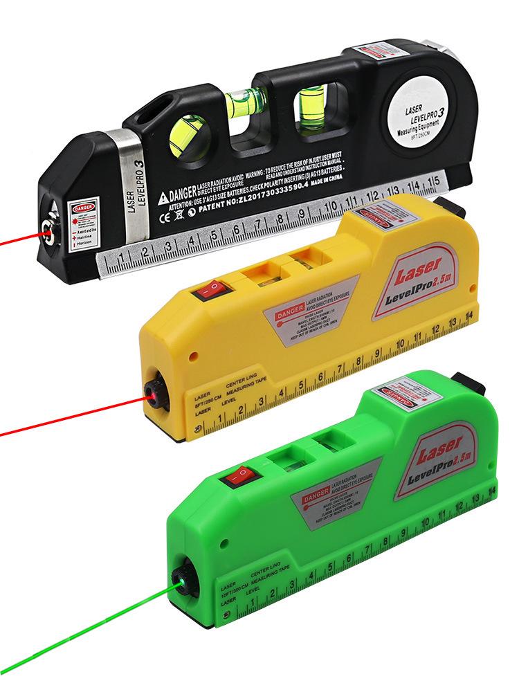4-in-1 Portable Laser Level Ruler with Tape Measure and Infrared Level Tool