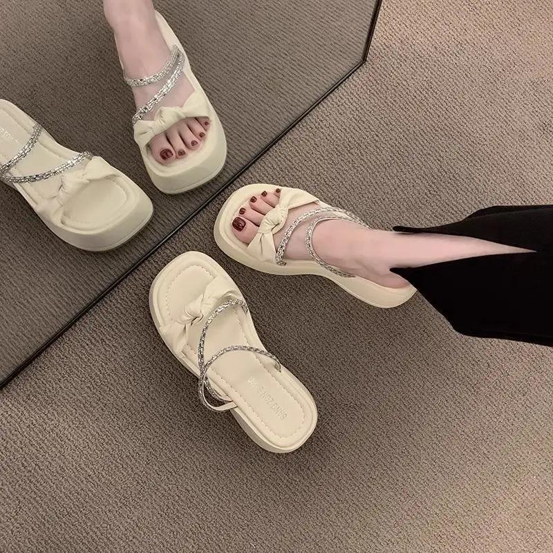 Fashion Sandals Open Toe Outside Low Price Shoes for Women Designer Luxury Woman Slippers 2025 Trend Wholesale Pvc Non Slip Vip Slides