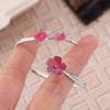 Drop Oil Design Open Adjustable Ring Dainty Flower Bracelet New Cherry Blossom Ring  Wedding