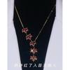 Autumn and winter new light luxury maple leaf necklace niche design long sweater chain high-end temperament fashion necklace jewelry