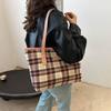 Neue Schulstil Schulter Damenhandtasche Personalisierte Lässige Kariert Bedruckte Tragetasche Trendige Einfache Handtasche
