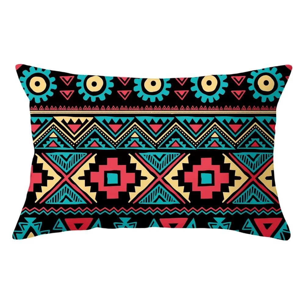 30X50 Bohemian Ethnic Style Pattern Print Decoration Living Room Back Home Polyester Rectangular Pillowcase Sofa Cushion