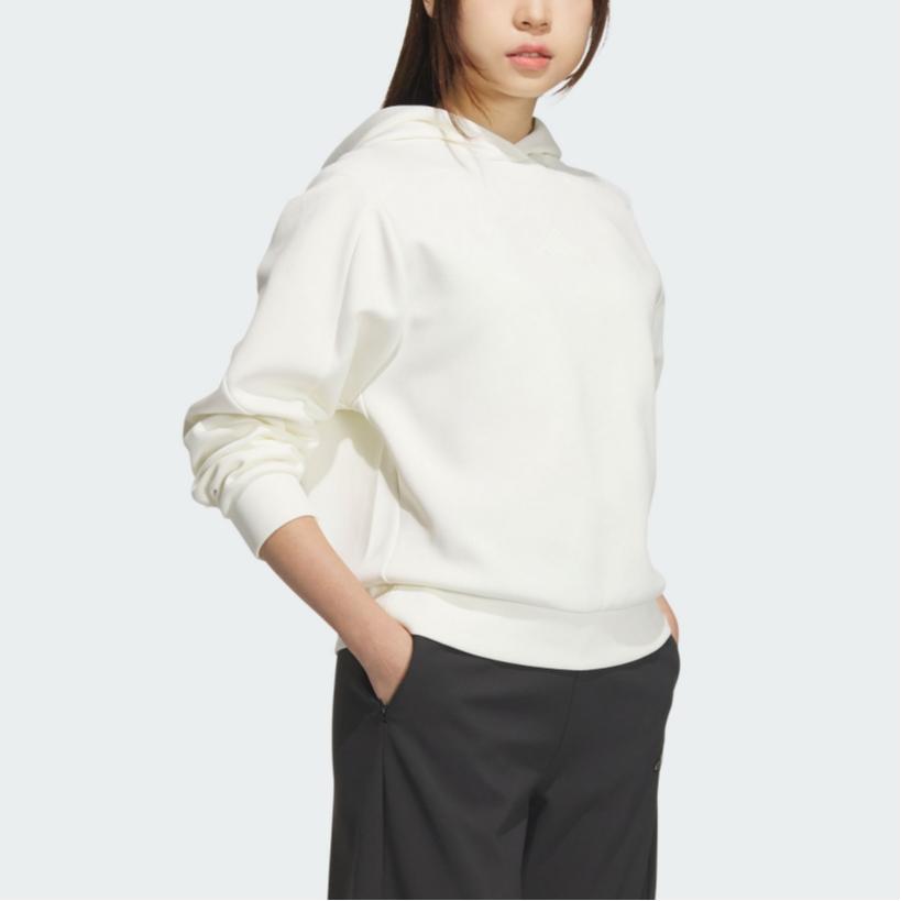 Adidas Minimalist Fashion Versatile Hoodie Women Hoodies White JM8793