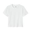 Women's 230G Elastic Spandex Short Sleeve Round Neck Cropped T-shirt - Plain Color for Summer