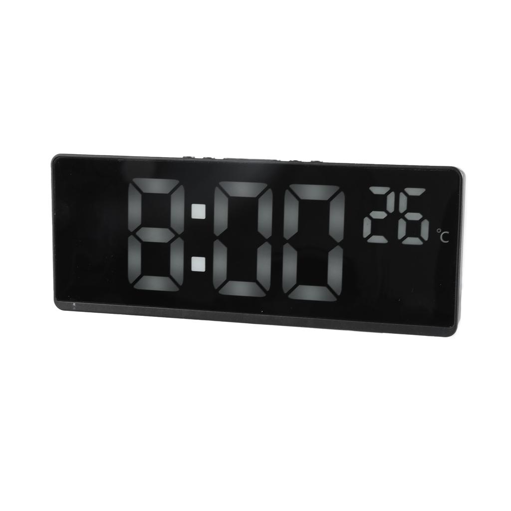 Digital Clock Tabletop Clock with Alarm Clocks USB Powered Large Temperature Display Screen for Home and Office Use