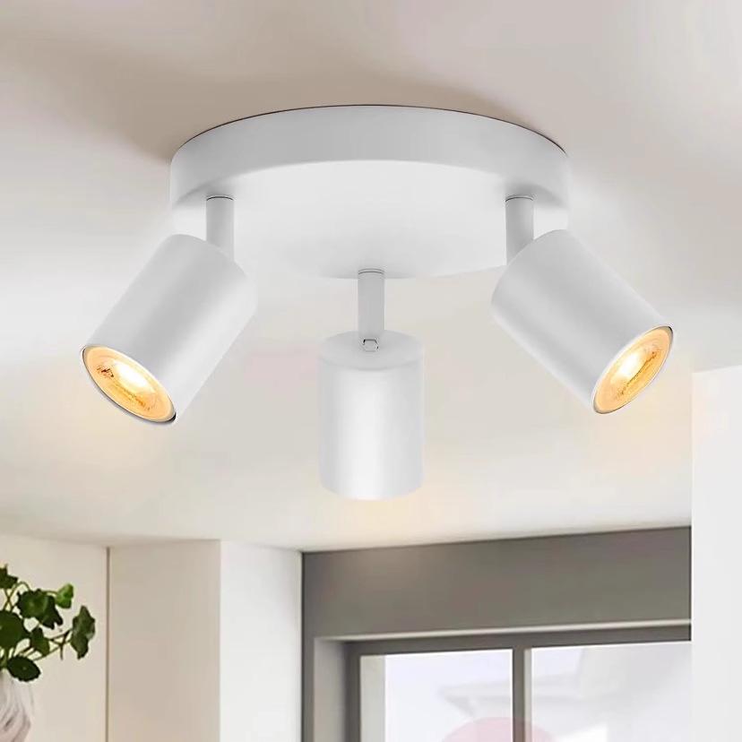 Round GU10 Surface Mounted Spotlight, Anti-Glare Minimalist Ceiling Downlight for Living Rooms, Aisles, and Cloakrooms