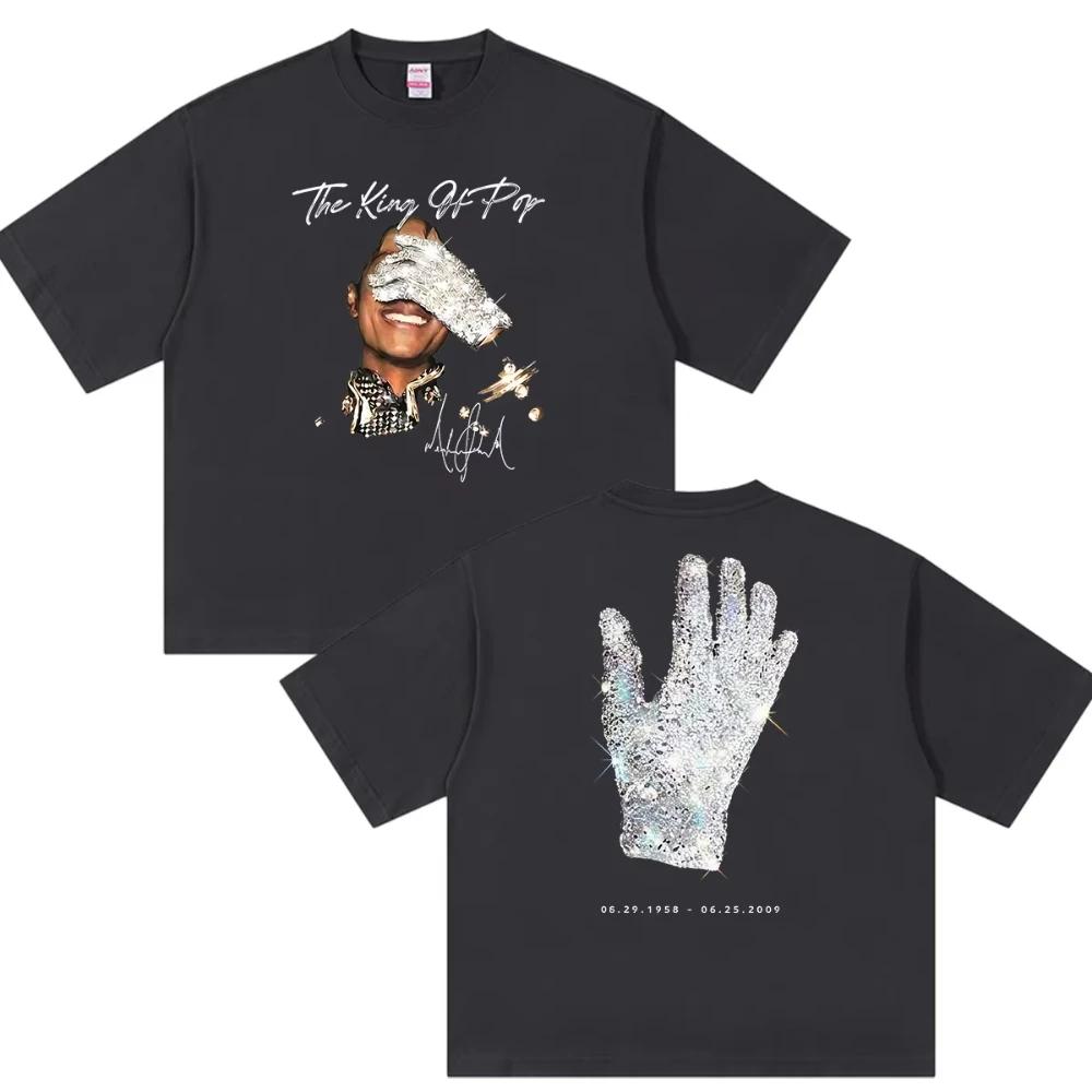Urban Pulse Clothing Beperkt Michael Jackson King of Pop 2026 Nieuwe T-shirts Heren Gothic Hip Hop Losse Mode Katoenen Korte Mouw T-shirts Streetwear S