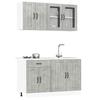 VidaXL Set of 4 "Lucca" Kitchen Furniture In Concrete Grey Engineered Wood 3314865