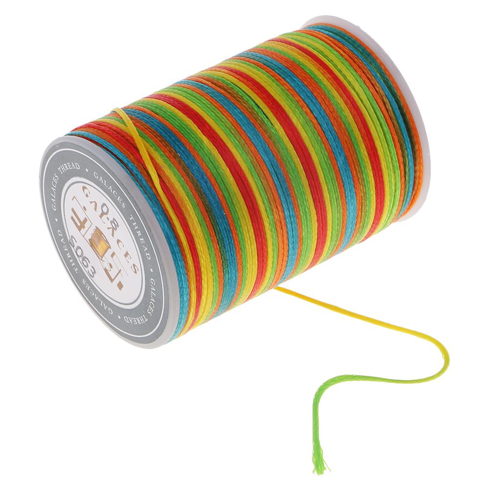 Waxed Polyester Sewing Thread Heavy Duty Embroidery Cord Multicolored Spool for DIY Leathercrafts Hand Sewing Accessories