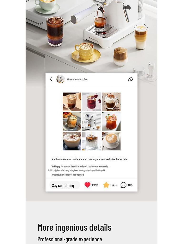 Ulepszony półautomatyczny ekspres do espresso z spieniaczem do mleka do użytku domowego