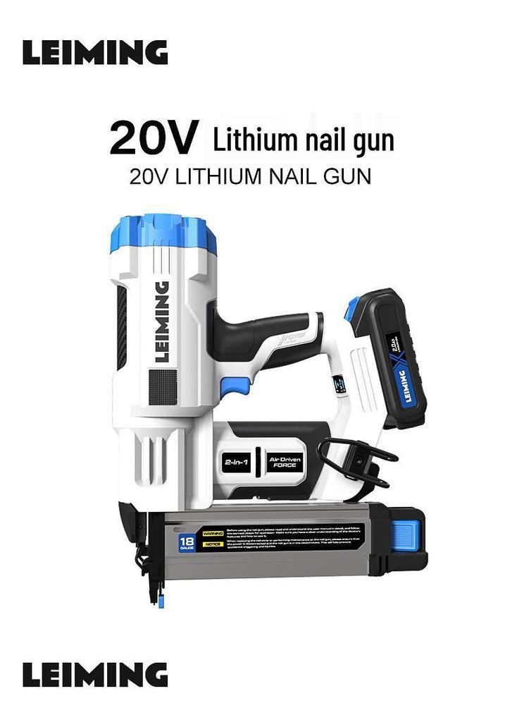 Lei Ming J-150 Electric Brad & Staple Nail Gun for Woodworking