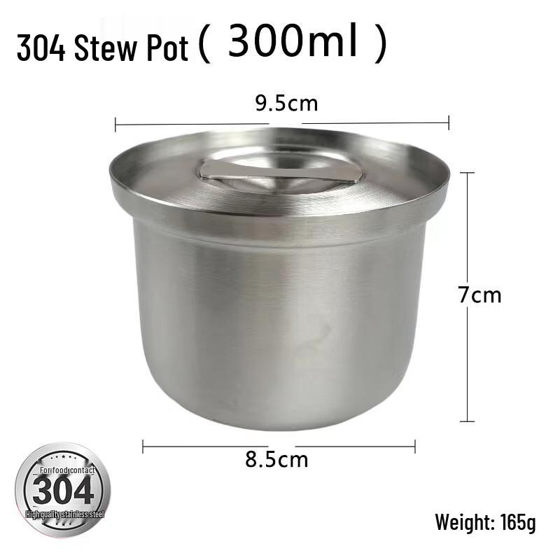 Darean 304 Stainless Steel 300ml Single Serve Stew Pot
