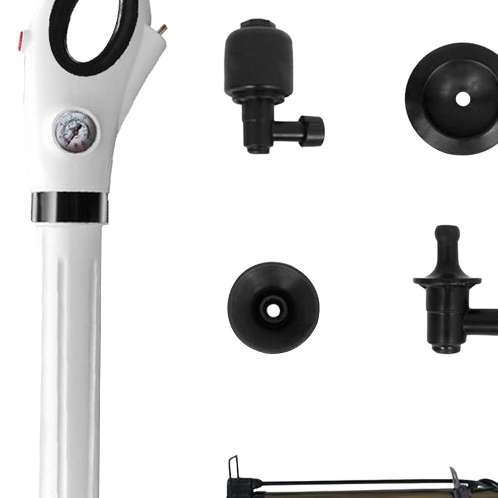 Toilet Plunger Air Drain Blaster Auger Kit ABS Plastic Clog Remover Plumbing Cleaning Tool for Bathroom Sink Floor Drain