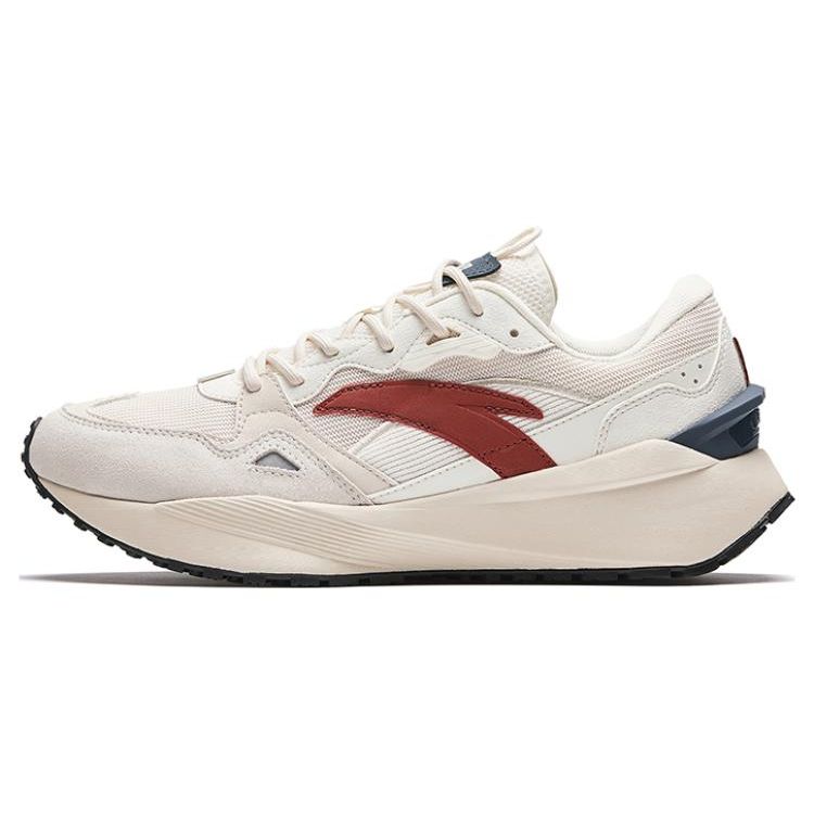 Anta Heritage Shock Absorbing Breathable Low Top Casual Shoes Men Sneakers Ivory-White 112348878-1