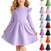 Modisches Mädchen-Langarmkleid für den lässigen Alltagsgebrauch