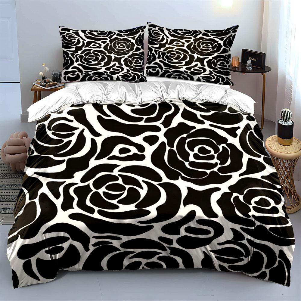 Floral-Themed Three-Piece Set For Decoration  Kid'S And Adults' Bedroom Decor, Exquisite Three-Piece Bedding Set Gift